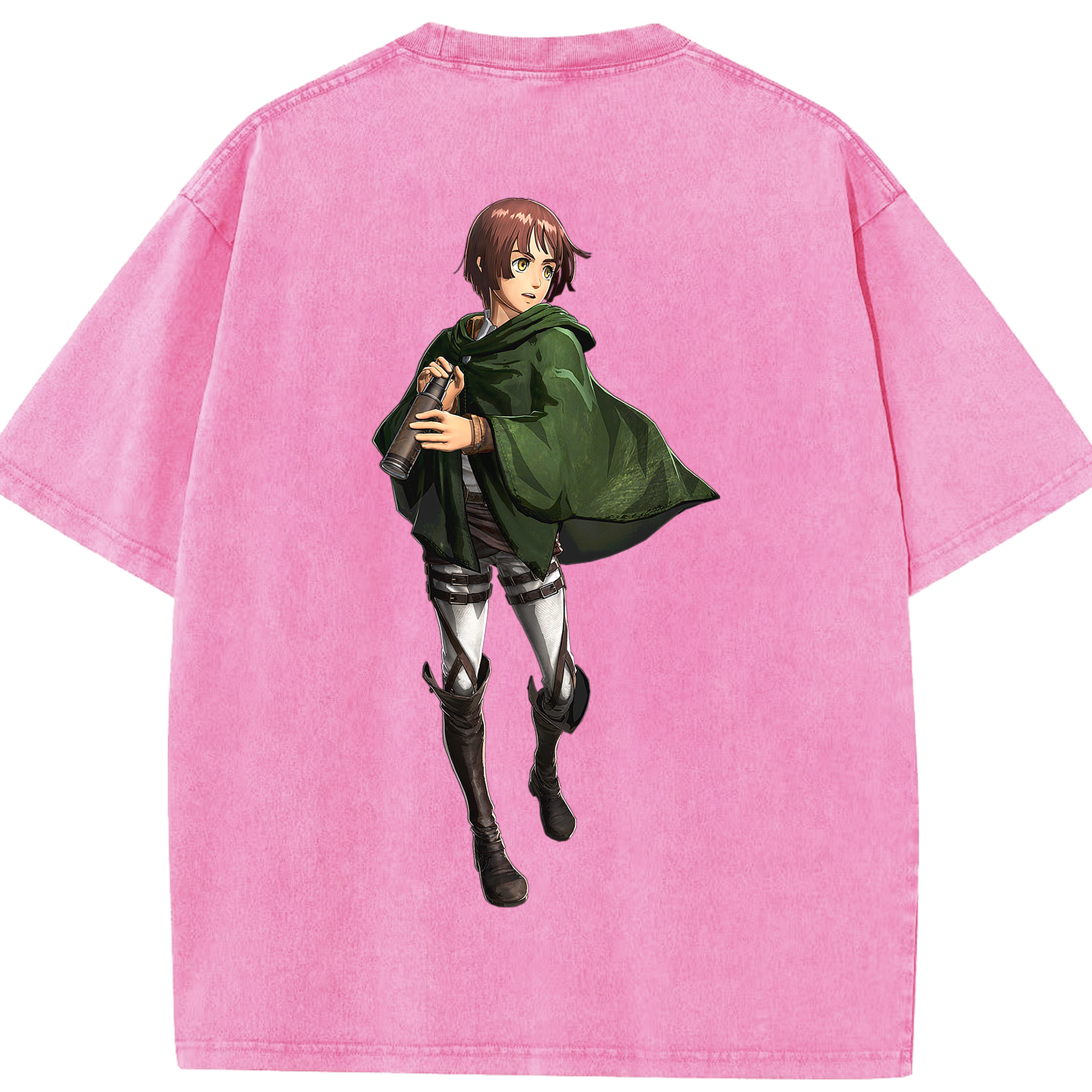 （画像用） 進撃の巨人 Attack on Titan 綿100% ヴィンテージ風 半袖Tシャツ（背面プリント）